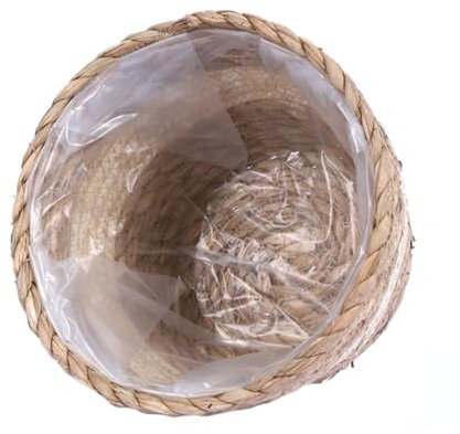 FONDOTIN 1pieza Cesta De Flores Tejida De Macetero Decorativo para Interior para Almacenamiento De Plantas Hogar Y Oficina