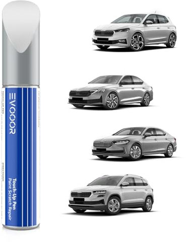 EVOOOR 8E8E /A7W Brillant Silber Metallic Autolack Nachbesserung für Skoda, Kratzer Reparatur für Auto, Schnelle & Einfache Lösung zur Reparatur