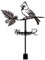SUPERDANT Vogel Wetterhahn Fürs Dach Nordkardinal Wetterfahne Vogel Auf AST Wetterhahn für Garten Schuppen Schwarzer Wetterfahnen Für Bauernhaus Hof Bauernhof Schuppen Garten Außenbereich Dach