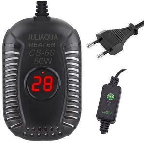 JULIAQUA Chauffage d'aquarium avec Affichage de la température, réglage du Chauffage d'aquarium, Tige chauffante pour Poissons, Chauffage pour Tortue 25 W / 50 W / 100 W / 150 W (G-50W)
