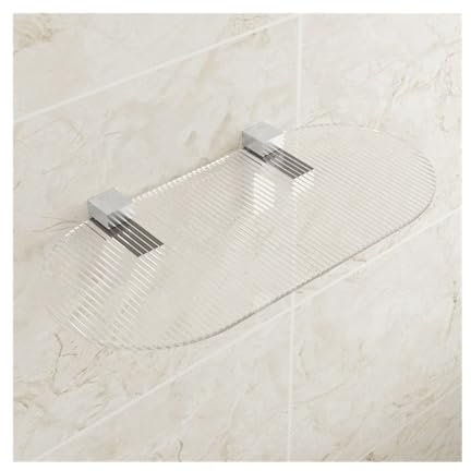 Mensole per doccia Mensole sospese in acrilico da parete, mensola da esposizione in acrilico trasparente, decorazione da parete e mensola portaoggetti for soggiorno, bagno, camera da letto, cucina Arr