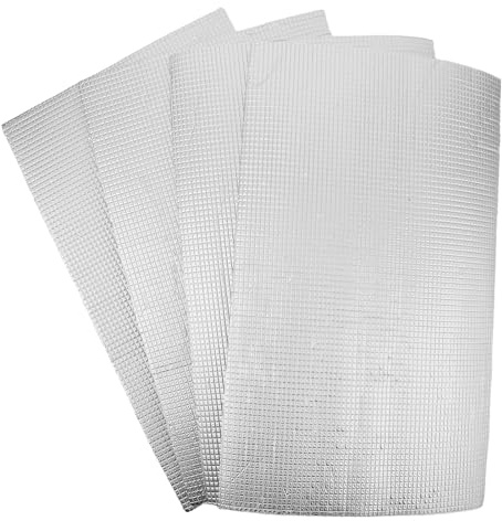 SEWACC Lot de 4 Films Isolants Insonorisants et Thermiques pour Murs, 50x30 Cm, Épaisseur 10 Mm, Panneaux D’isolation Phonique Extérieure et Intérieure Résistants à L’eau Uv, Isolation