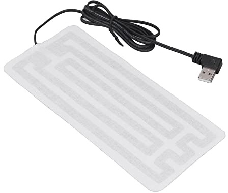 Alomejor Pellicola Riscaldante Elettrica Pratica Piastra Riscaldante USB per Alleviare la Fatica Invernale 7,5x3,5 Pollici