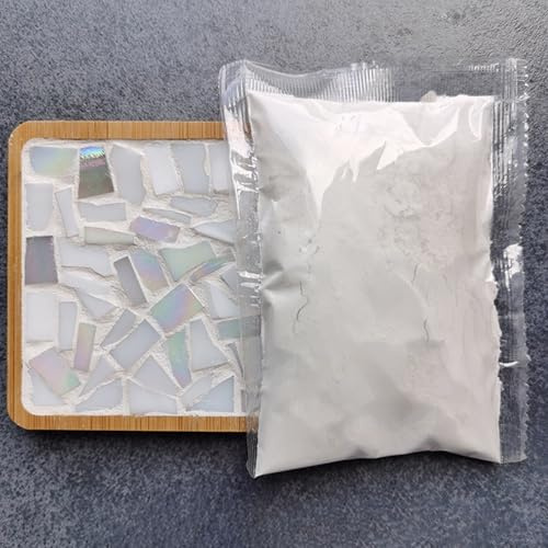 100g Bright Color Mosaic Tiles Grout Fadeless Powder Wall Crafts Glass Grout for Floors White