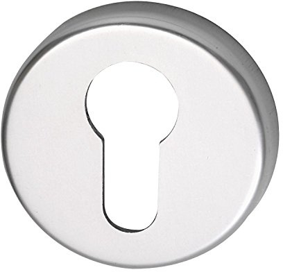 Zylinderrosette PZ, WG mit Universalträger U, ø 50, H:8mm, silber eloxiert, 1 Stück | Zubehör Türbeschläge