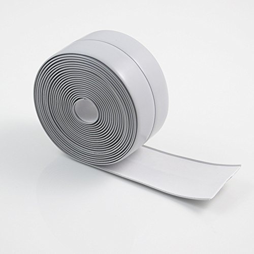 MEYA PE Selbstklebendes Klebeband, schimmelresistent, wasserdicht, Dichtungsband für Küche, Spüle, Badewanne, WC grau