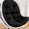 Coussin de balancelle imperméable et épais - Coussin de dossier pour balancelle de jardin uniquement - Coussin anti-salissures, durable et confortable (noir, ordinaire)