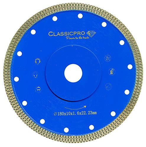 Lama di taglio a secco per piastrelle di porcellana Turbo sottile diamantato/disco smerigliatrice ruota 4-7 115-180mm (7 pollici 180mm)