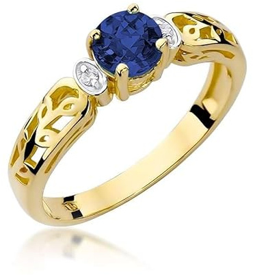 Lumari Gold - Verlobungsring Damen Ring Gold 585 Echtgold 14k Gold mit natürlichem Diamanten Damen Solitär Versprechen Ring Edelstein - Ringe Frauen - Gelbgold