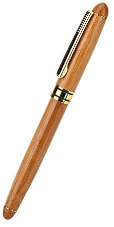 Wooden Fountain Pens, Vintage Luxury Pen Handcrafted Wood Fountain Pen Smooth Writing Writing Chisel Pointed Pens, Gothic Arabic Italic for Journaling Office School Supplies (2.5mm)