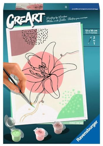 Ravensburger CreArt - Malen nach Zahlen 23542 Floral Line Art ab 12 Jahren