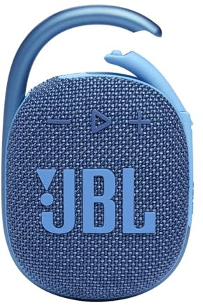 JBL CLIP 4 ECO Speaker Bluetooth Portatile, Cassa Altoparlante Wireless Compatta con Moschettone e Materiali Riciclati, Resistente ad Acqua e Polvere IP67, fino a 10 h di Autonomia, USB, Blu