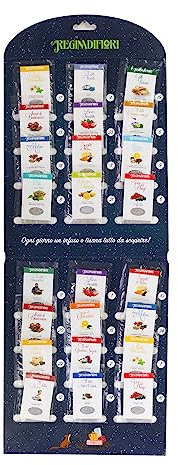 Regina di Fiori - Calendario dell'Avvento da Appendere, Tè e Tisane in Deliziosi Gusti Assortiti - 24 Filtri
