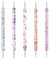 5PCS Dotting Tools Set Dotting Painting Pen Polish Carving Tool UV Gel Painting DIY Design Nail Art 2 Way Dotting Pen Tool Nail Design Dotting Tool for Gel Polish Decoration