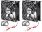 AITRIP 2er-Pack 92 mm x 92 mm x 25 mm 24 V Dual-Kugellager DC bürstenloser Lüfter 9225 mit Metallgrill für DIY Lüfteraustausch Belüftung Auspuff
