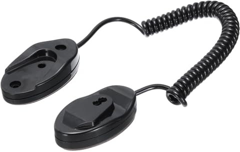 sourcing map Retractable Security Cable Lock,F2 Remote Control Cable Leash, Tether,Remote Control Anti-Lost Rope with Double-Sided Adhesive for TV,DVD,Cup,Phone 1Set Black 47.24 Length