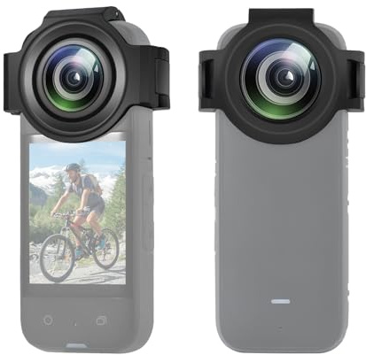 PULUZ Upgrade Insta 360 X3 Lens Protector, Dual Lens Guards for Insta360 X3 Protective Case Optical Tempered Glass Camera Accessories Insta 360 X3 Accessories Waterproof