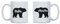 GERILEO Tasse Maman et Papa Ours - Lot de 2 mugs Papa et Maman Bear - Papa Mama Bear - Fête des Mères et des Pères,Cadeaux pour Parents, Futures Mamans et Papas (Lot de 2 Tasses Bear Blanches)