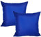 JACK 2er Set Outdoor Kissenhülle Kissenbezug 50x50cm Wasserfest Sitzkissen Lounge Kissen Garten Stuhl Lotus Effekt, Farbe:Blau