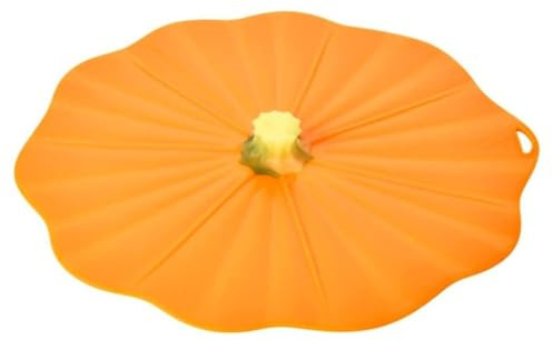 Charles Viancin Silicone Lid - Pumpkin/Fall Theme - Airtight Microwave, Oven, Stovetop, and Dishwasher Safe Pan or Bowl Lid (6 Inch)