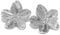 Aidenn Blumen Ohrringe Silber, Blume Tropfen Ohrringe Boho Statement Silver Flower Earrings Hypoallergene Modeschmuck für Damen
