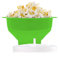 XIANTIAN Collapsible Silicone Microwave Hot Air Popcorn Popper Bowl，With Lid and Handles (Green)
