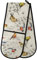 Double Oven Gloves Heat Resistant Winter Bullfinches Bird Double Oven Mitts Pot Holder Heat Protection Oven Gloves for Home Kitchen Baking Cooking BBQ Microwave