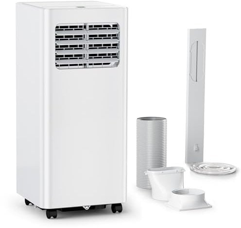 8000BTU Portable Air Conditioner, 4 Modes Portable AC Unit Cooling Up to 350 Square Feet, Dehumidifier, Fan, with Remote Control, LED Display, Mounting Kit