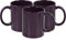 Large Ceramic Coffee Tea Mugs Set 300ml & 400ml Capacity Wide Cups with Easy Grip Handle Microwave Dishwasher Safe Perfect for Family & Gifting (Purple-300mlX3)