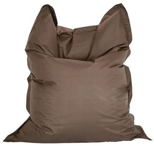 Riesiger runder schwimmender Pool-Puff-Sessel – 140 cm x 180 cm, braun, aufblasbare Outdoor-Liege, bequemer Pool-Sitzsack, perfekt zum Entspannen und Spaß im Wasser