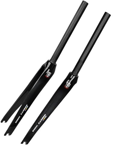 HWEVDHJ Forcella Rigida Bici da Strada 700C, Forcella Anteriore in Fibra di Carbonio da 1-1/8 E 28,6 Mm Forcella Anteriore Bici A Scatto Fisso Forcella Anteriore con Freno A C da 100 Mm E Attacco QR