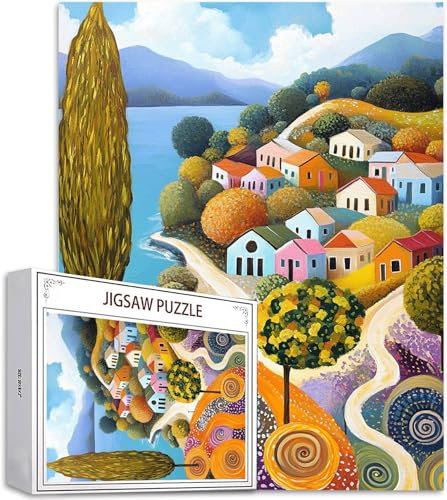 Puzzle 5000 Pièces Adultes Arbre Puzzle Enfant, Puzzles pour Adultes Jeu éducatif Défi Jouets, Puzzles Maison à Faire soi-même pour Décoration Murale de la Maison, Jeux d'activités Familiales D-904