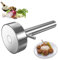 Falafel - Máquina para hacer albóndigas con agujeros, cuchara para hacer falafel de acero inoxidable, herramienta de albóndigas de 13 x 6 cm, fácil de recoger ensalada, helado, etc.