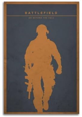 ZCDSEFF Battlefield-Videospiel-Poster, dekorative Malerei, Leinwand, Wandposter und Kunstdruck, moderne Familienschlafzimmer-Dekoration, Poster, 20 x 30 cm