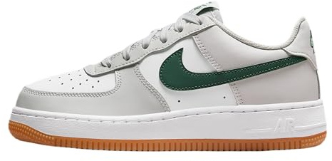 Nike Kids Air Force 1 (Gs) Shoes, Photon Dust/White/Fir/Gum Med, 6