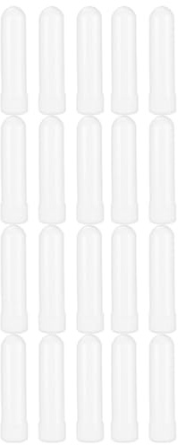 Kunststoff Naseninhalator Tube 20 Stück Praktische Inhalierhilfe | Leichtes, Weißes Design, für Ätherische Öle, Einfach zu Verwenden, Langsamere Verdunstung