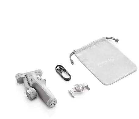 QWCOZSY per DJI per Osmo per Mobile 7 7p stabilizzatore cardanico per Smartphone con Asta e treppiede integrati a 3 Assi per Om Facile da installare(Osmo Mobile 7)