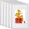 WOLTU Bilderrahmen 20x30 cm, 5er Set, Silber Collage Wanddeko, Fotorahmen mit Passepartout, mehrere bilder, Posterrahmen zum vertikalen oder horizontalen Aufhängen/Aufstellen