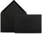 50 Briefumschläge DIN C6 Schwarz - 11,4 x 16,2 cm - Kuverts mit 80 g/m² Nassklebung spitze Klappe - Umschläge ohne Fenster - Colours-4-you
