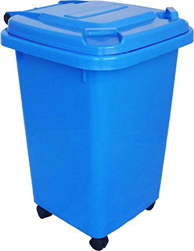 JfM The-Wheelie-Bin-Company Mini Wheelie Bin 50L Blue with Castors