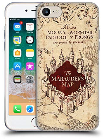 Head Case Designs Offizielle Harry Potter The Marauder's Map Prisoner of Azkaban II Soft Gel Handyhülle Hülle kompatibel mit Apple iPhone 7/8 / SE 2020 & 2022