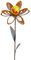 Bornhöft Gartenstecker Metall Rost Gartendeko rostige Dekoration Edelrost mit Glaskugeln (Blume Jana)