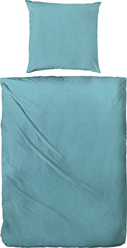 Primera Bio Bettwäsche Crêpe Aqua Größe 155x220 cm (80x80 cm)