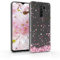 kwmobile Case kompatibel mit Xiaomi Redmi 9 - Hülle Silikon transparent Kirschblütenblätter Rosa Dunkelbraun Transparent