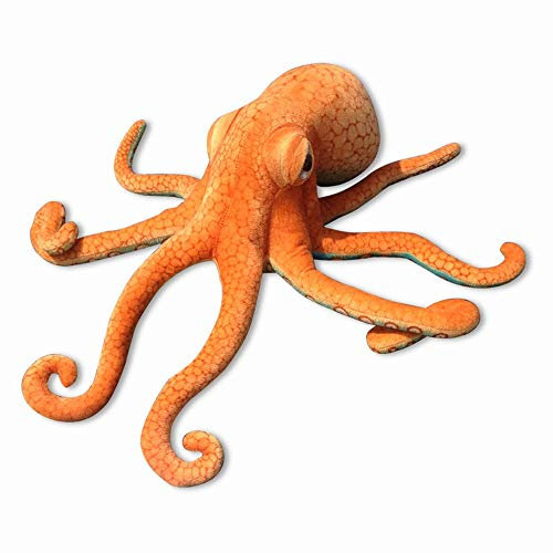 Xshelley Oktopus Plüschtiere, Plüsch-Marine-Tiere füllen Spielzeug, Kindergeschenke, Meerestiere Orange (50cm)