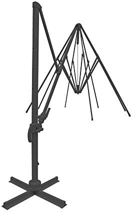 paramondo parapenda Plus Ampelschirmgestell inkl. Standkreuz, Rund Ø 3,5 m, Stabiler Mast, Aluminium Pulverbeschichtet, Anthrazit