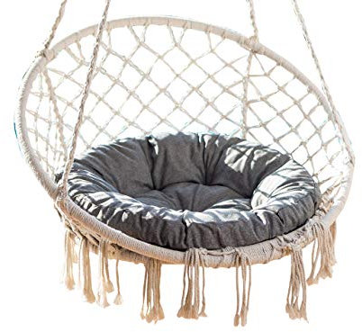 Schaukelkissen Kissen für Hängeschaukel von typ Storchennest, Schaukelauflagen Schaukelpolster Schaukelkissen Hängeschaukel Hängenest Ruhe Freizeit Anthrazit 65x65 cm