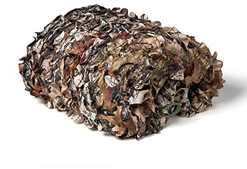LOOGU Tarnnetz Bundeswehr Jagd Outdoor Sonnenschutz Tarnung Sichtschutz für Garten Freizeit Camping Party Bars Deko Tarn Waldlandschaft Camouflage Netz, Tree Camo Bionic 1.0 3x5M