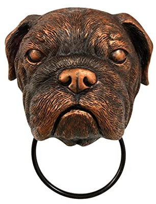 Greatideal Antiker Türklopfer, Harz Hund Kopf Haustürklopfer, Retro Heavy Duty Tierkopf Türgriffe Griffknöpfe, Dekorative Griffgriff Ringe für Einweihungsgeschenk