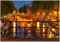 Wallario Vliestapete Fototapete Amsterdam bei Nacht - Brücken und Fahrräder - Wandtapete Größe: 300 x 210 cm